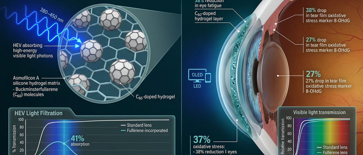 🛠 <b>Fullerenowe soczewki kontaktowe: jak C60 chroni oko przed niebieskim światłem — analiza produktu Menicon PremiO Fullerene</b> 👁️