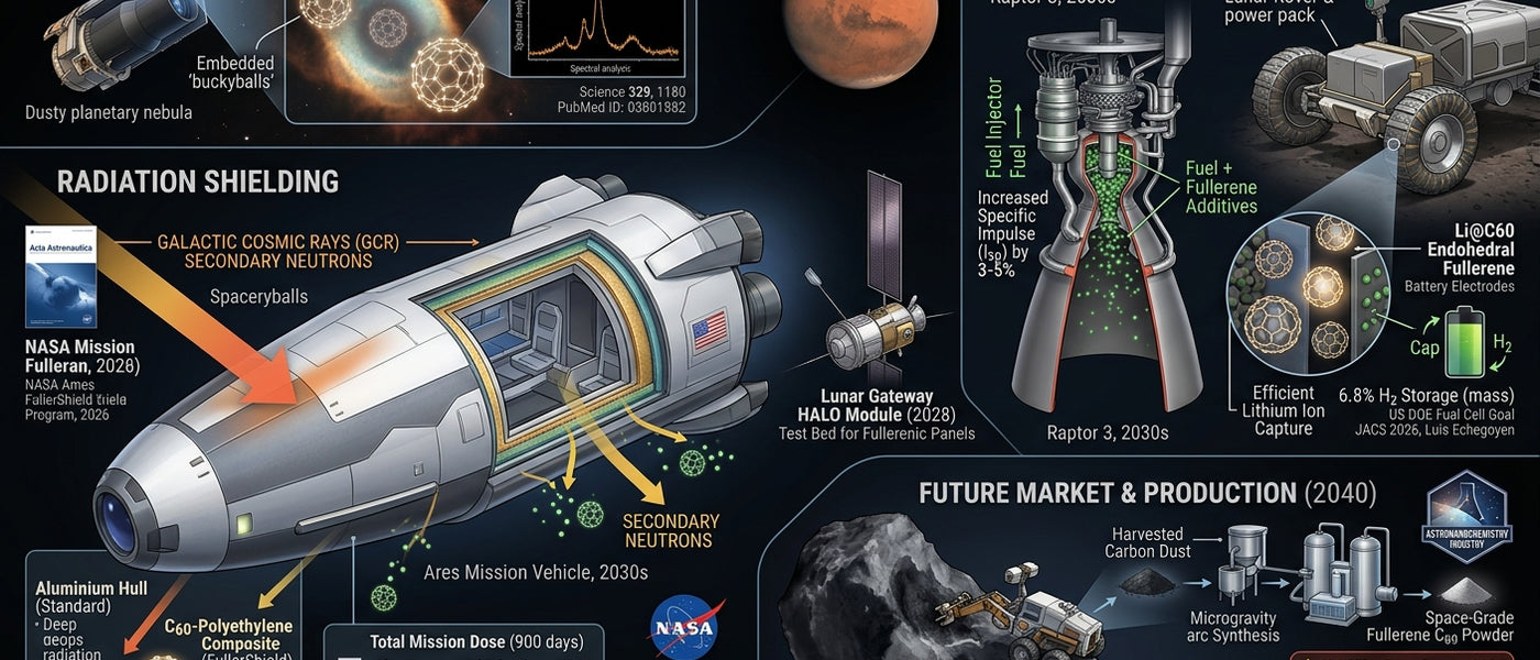 🔮 <b>Fullereny w kosmosie: czy C60 stanie się paliwem i osłoną statków marsjańskich do 2040?</b> 🚀
